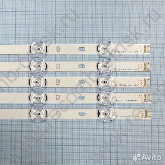 Комплект светодиодной (LED) подсветки A-type (5шт)