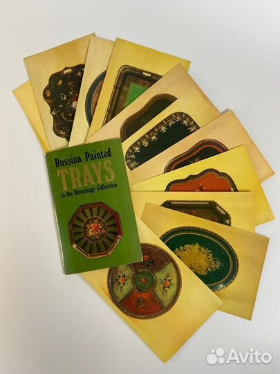 Набор открыток Русские расписные подносы. 1976 год
