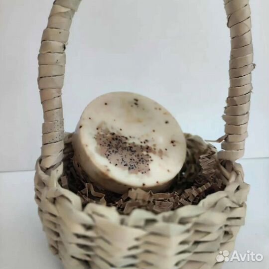 Мыло с натуральным молотым кофе и с люфой