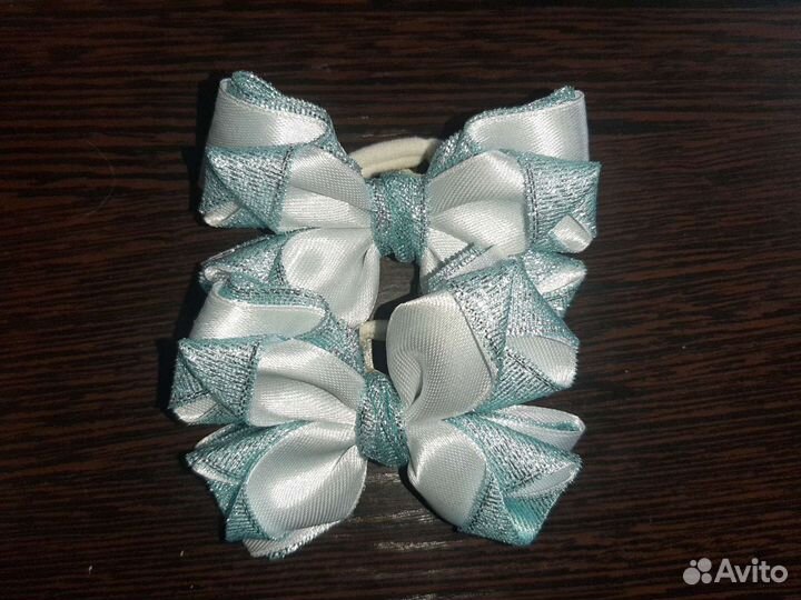 Резинки для волос ручной работы 7 пар