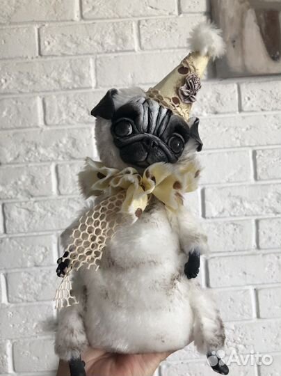 Мопс ручной работы