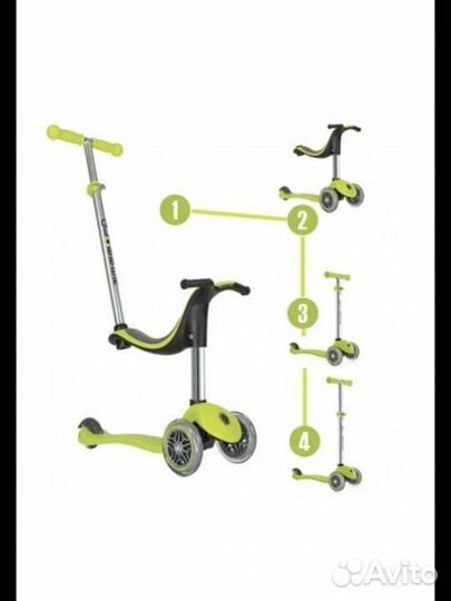 Самокат трехколесный беговел Globber 3в1