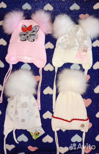 Шапки для девочек. Зима