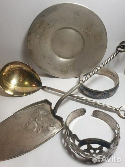Серебро 875 пробы. Лопатка, ложка,браслет