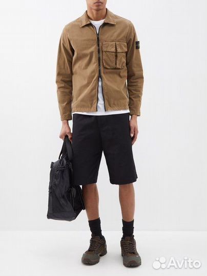 Куртка stone island organic OLD treatment brown