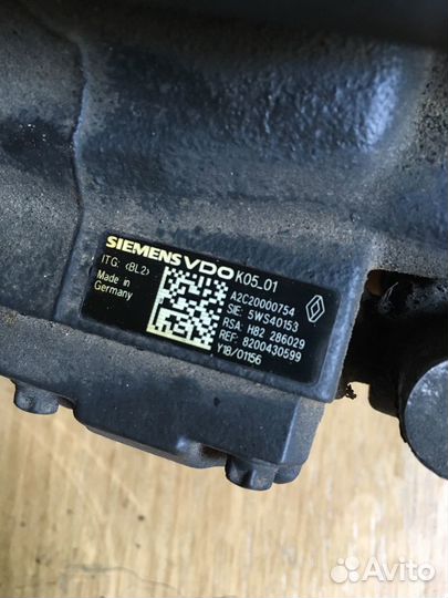 Тнвд siemens к9к Renault 1.5DCI