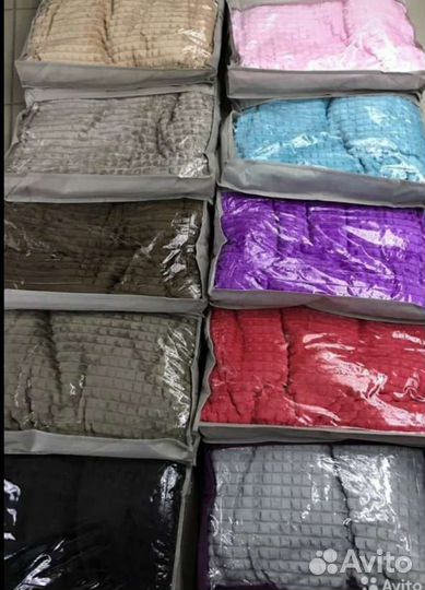 Новые пледы евро кубики 200*220 на кровать