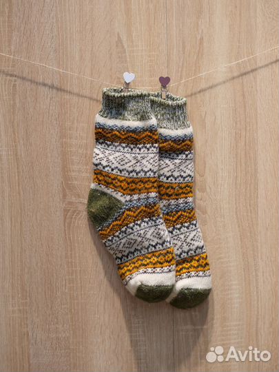 Носки вязаные шерстяные
