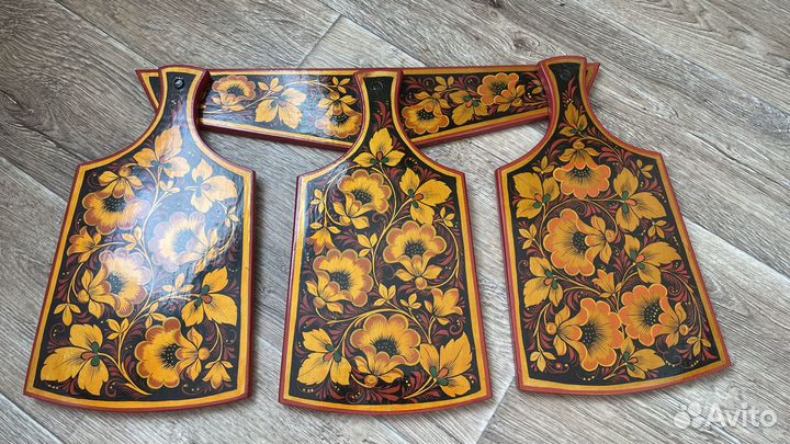 Набор деревянных декоративных разделочных досок