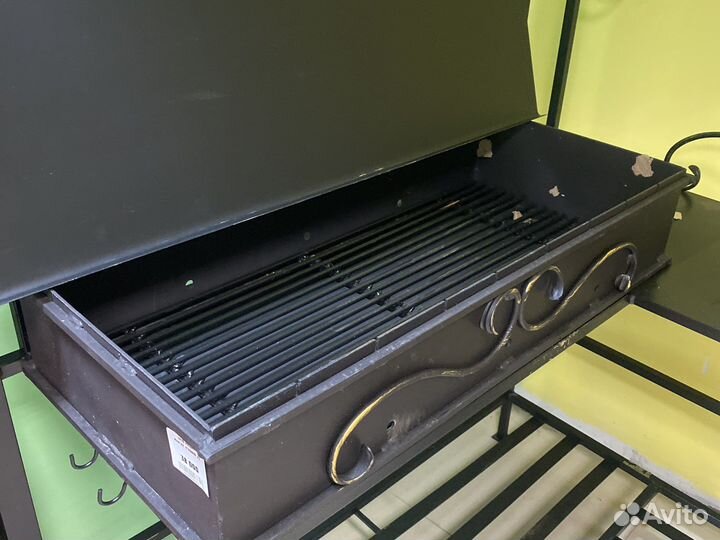 Мангал с печью под казан и крышей