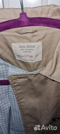Плащ для девочки zara 122