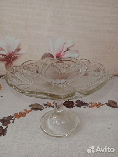 Ваза для фруктов на ножке СССР