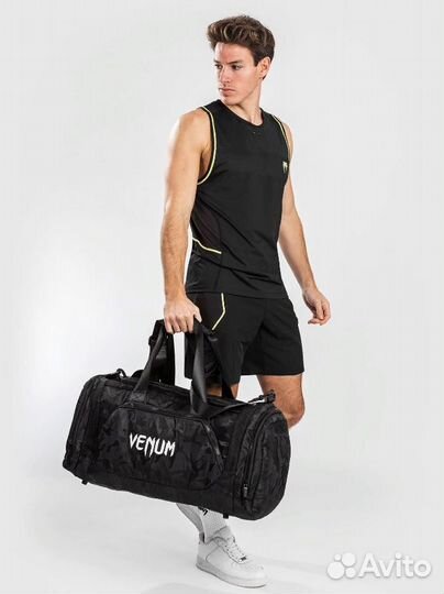 Сумка venum trainer lite duffle - черно-темный кам