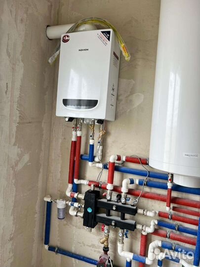 Монтаж водяных теплых полов, радиаторов, котельные