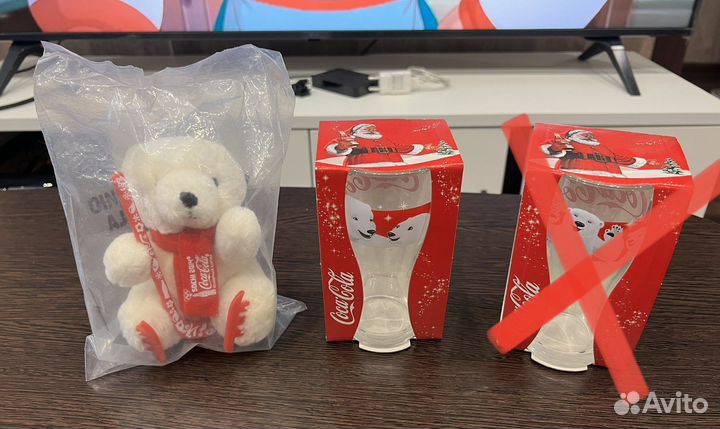 Coca-Cola Мишка и стаканы