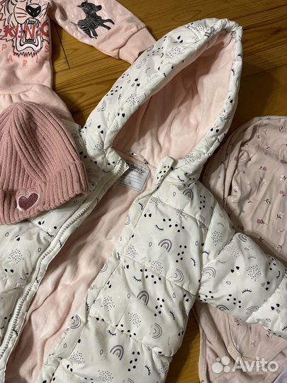 Большой пакет одежды и обуви на девочку 74-80-86