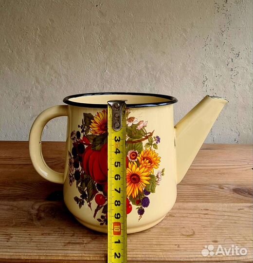 Эмалированная кружка-чайник СССР, 1л