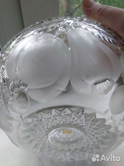 Ваза для фруктов.хрусталь