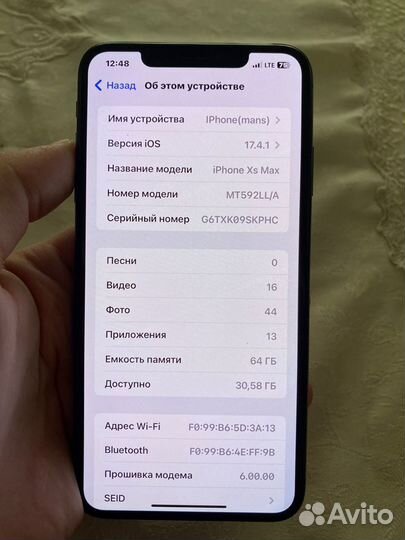 iPhone Xs Max, 64 ГБ