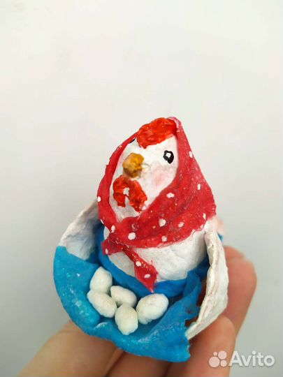 Ватная игрушка курочка пасхальная