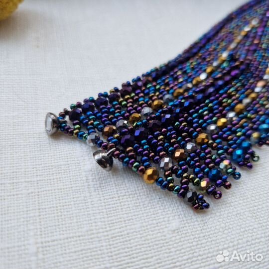 Ожерелье-силянка фиолетовый микс