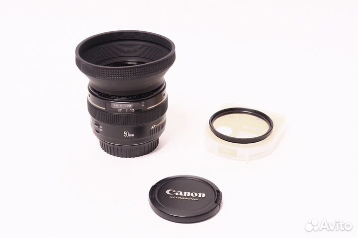 Объектив Canon EF 50mm f 1.4 USM +бленда/фильтр