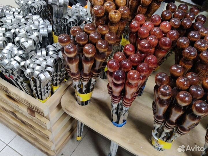 Шампура с деревянной ручкой оптом и в розницу