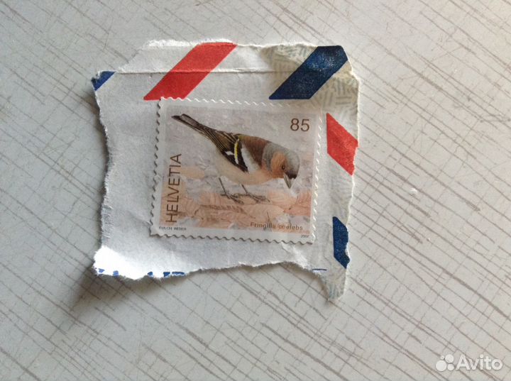 Наклеенная марка Швейцария 2007
