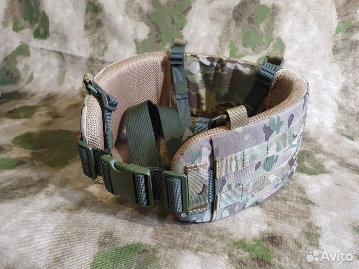 Пояс тактический мох, мультикам (+кевлар)