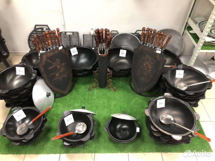 Комплект казан чугунный 8л. плюс печь с трубой