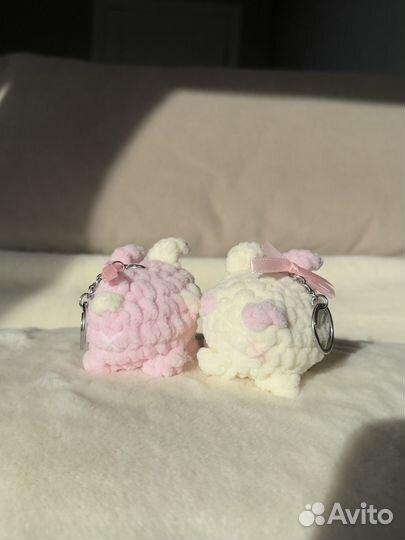 Парные брелки ручной работы зайки miffy