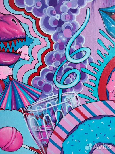 Картина акрилом на холсте 40*40см