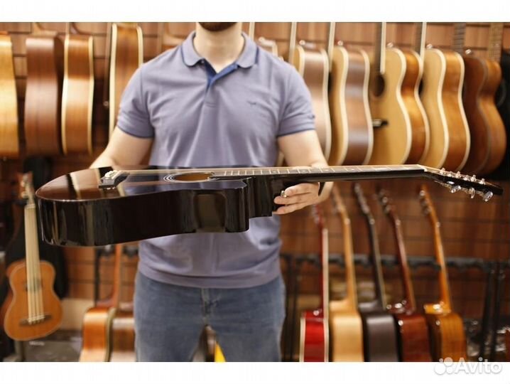 Fante FT-D38-BK с вырезом акустическая гитара