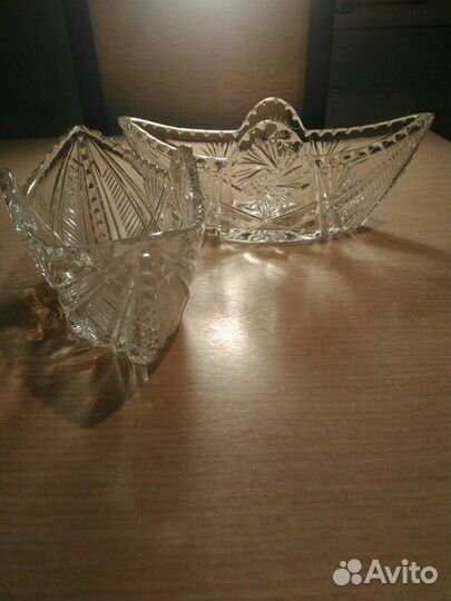 Хрустальная ваза СССР (салатница)