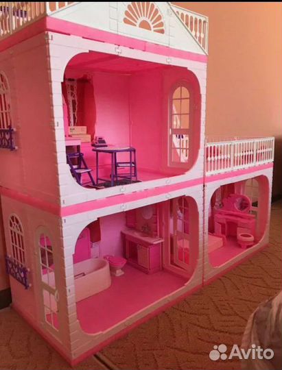 Кукольный домик для барби с мебелью