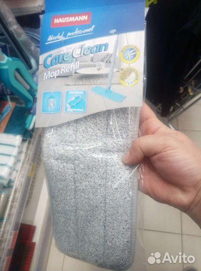 Швабра Hausmann с отжимом на ручке