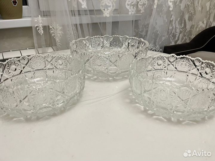 Фруктовница СССР хрусталь