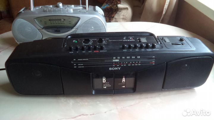 Магнитолла sony SFS W3045 радио FM 88-108 Мгц