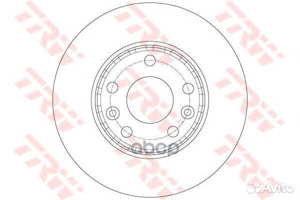 Диск тормозной передний DF6072 TRW