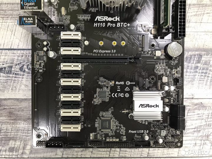ASRock H110 Pro BTC+Core i3-7100+8Gb DDR4+Кулер