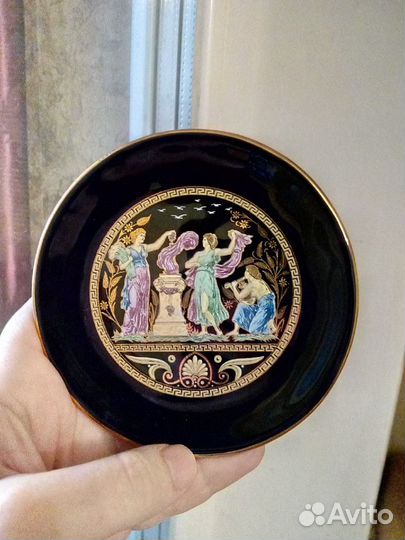 Кофейный сервиз «Греция» с позолотой, 6 персон