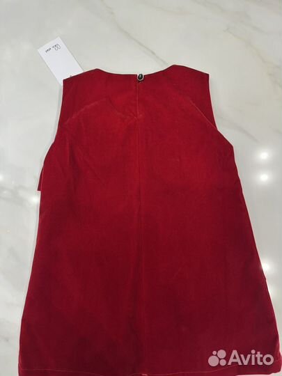 Нарядное бархатное платье для девочки р. 98-104