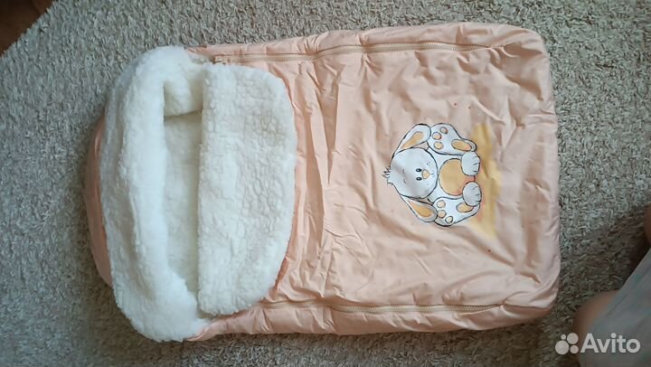 Зимний конверт в коляску на овчине до 3 лет