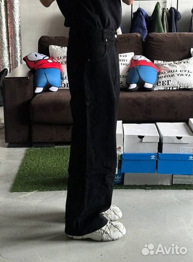 Широкие Джинсы Jaded London Solid Black новые