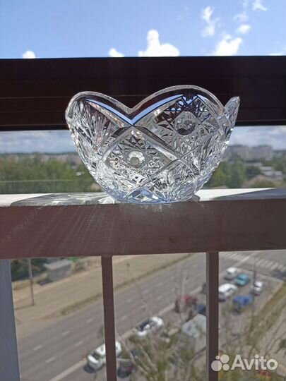 Салатник хрустальный, конфетница, ваза