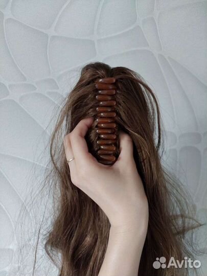 Хвост шиньон на заколке