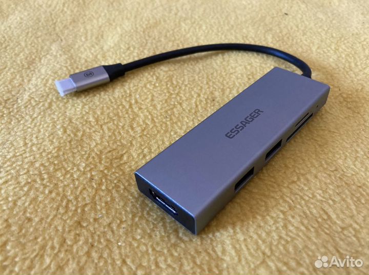 USB-концентратор адаптер Type C hdmi 5 в 1 (Новый)