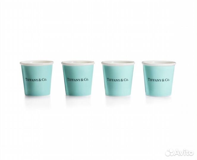 Кофейный набор 4 эспрессо фарфор Tiffany&Co