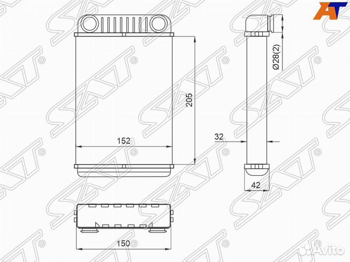 Радиатор отопителя салона chevrolet aveo 11/opel m