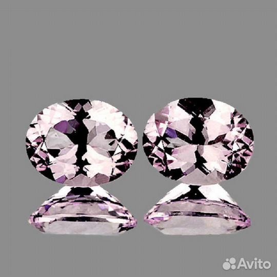Морганит натуральный 5,75Ct 11х9мм 2шт VVS Овал